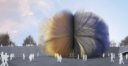 the artistic rendition of UK Pavilion