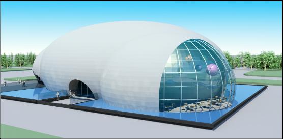 an artistic rendition of the MeteoWorld Pavilion