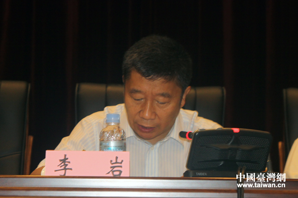 黑龙江省委统战部副部长李岩致辞(中国台湾网 李杰 摄)