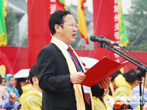 市委常委,统战部部长胡广坤致欢迎词.图片来源:洛阳市台办