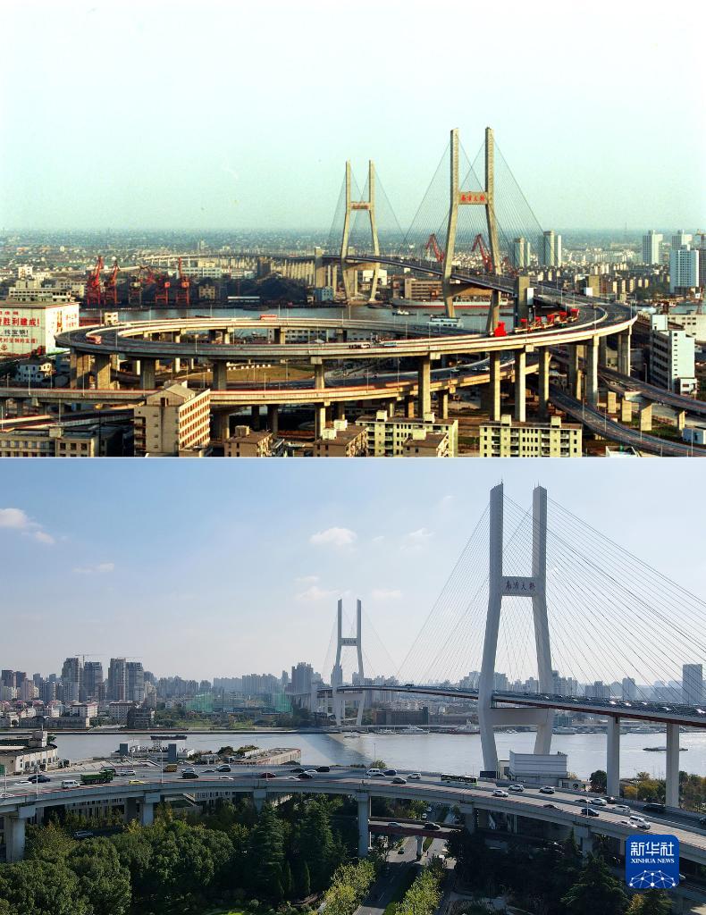 跨越浦江两岸上海南浦大桥建成通车30周年